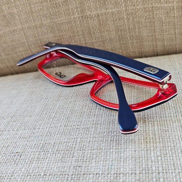 D&G Dolce & Gabbana Women Eyeglasses Blue/Red Tone D&G1225 52[]16 New - Picture 4 of 12